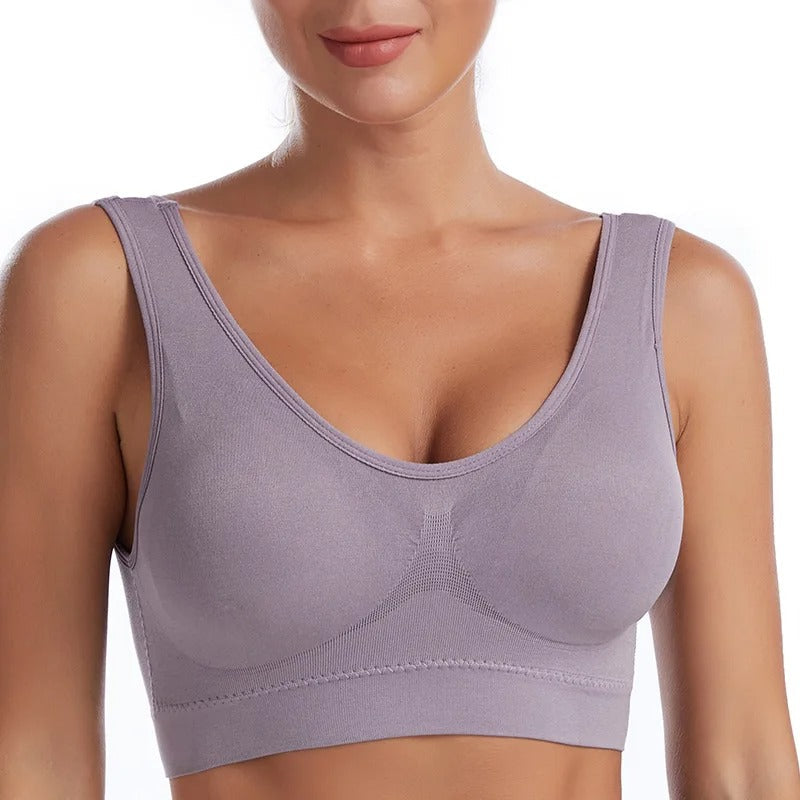 Soutien-gorge femme – Sans armature – Rembourrage léger – Ajustement sans couture – Tissu respirant