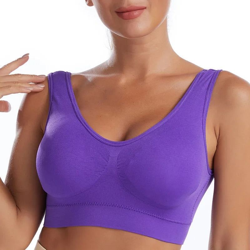 Soutien-gorge femme – Sans armature – Rembourrage léger – Ajustement sans couture – Tissu respirant