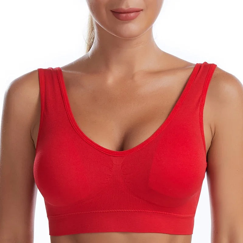 Soutien-gorge femme – Sans armature – Rembourrage léger – Ajustement sans couture – Tissu respirant