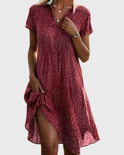 Morgane™ Amélie robe midi à pois