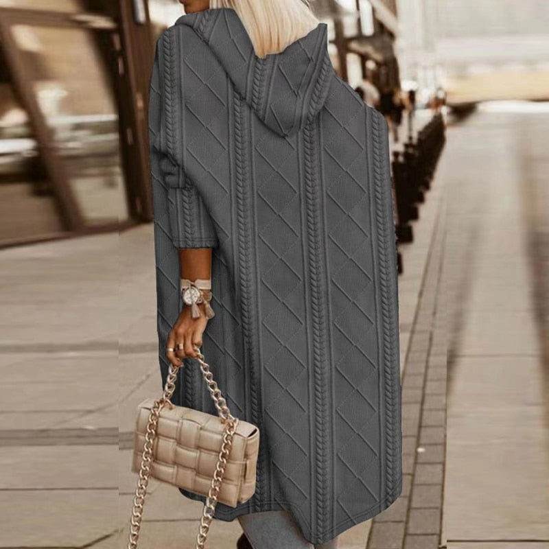 Sophie™ - Cardigan Long avec Capuche