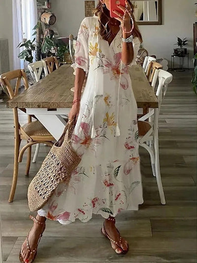 Béatrice™ | Robe Bohème Évasée Élégante