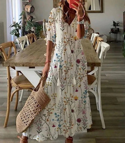 Béatrice™ | Robe Bohème Évasée Élégante