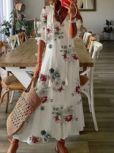 Béatrice™ | Robe Bohème Évasée Élégante
