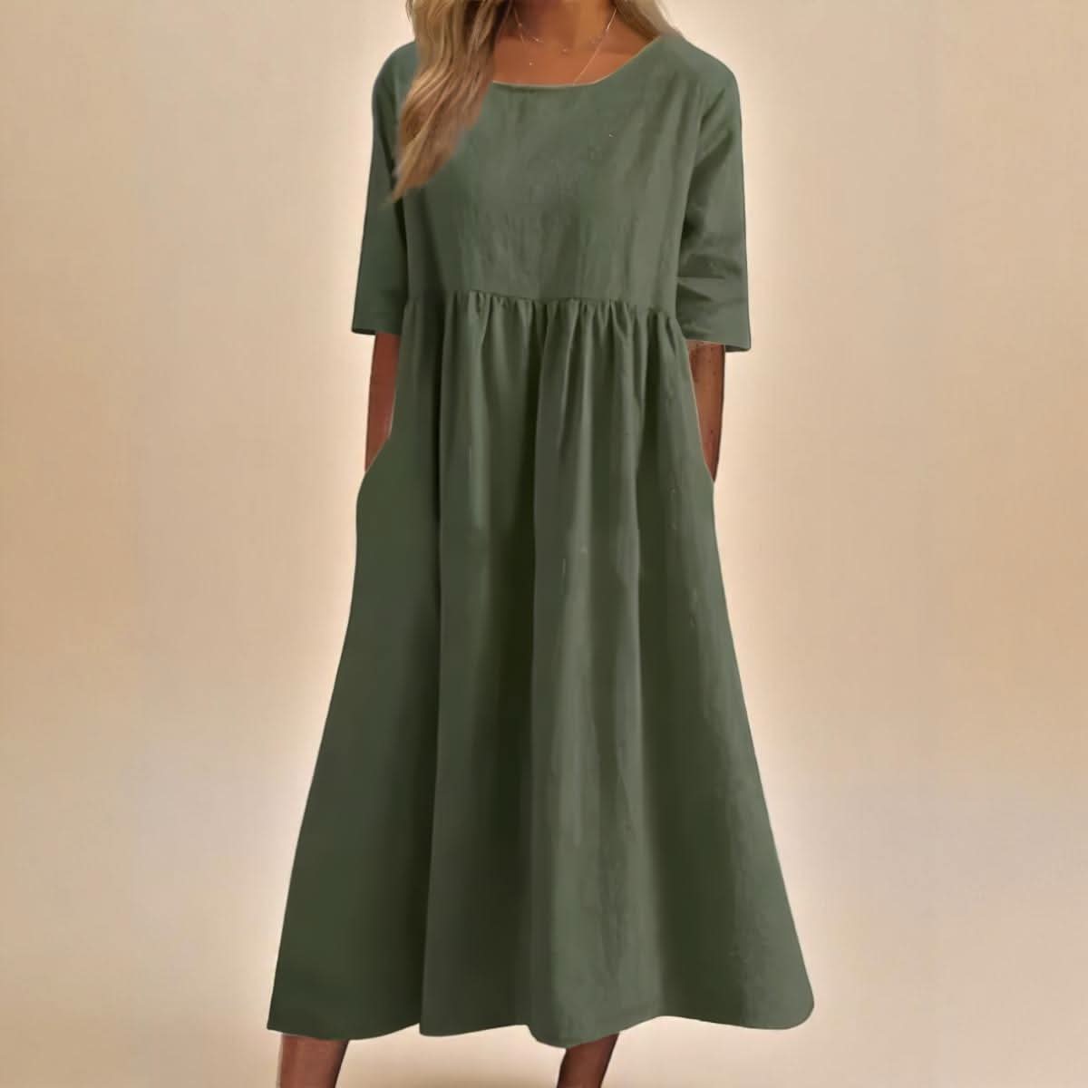 Morgane™ | Robe avec jupe midi et silhouette flatteuse
