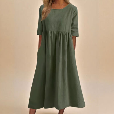 Morgane™ | Robe avec jupe midi et silhouette flatteuse