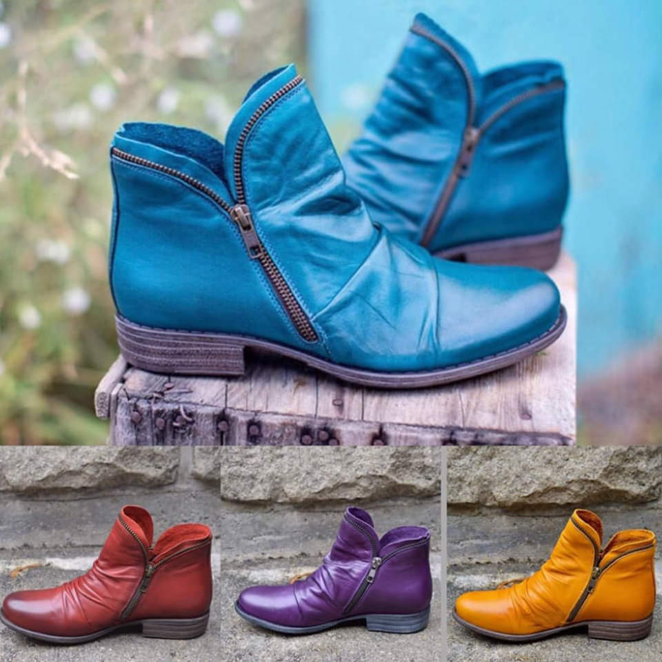 Fiona | Bottes en cuir avec fermeture éclair