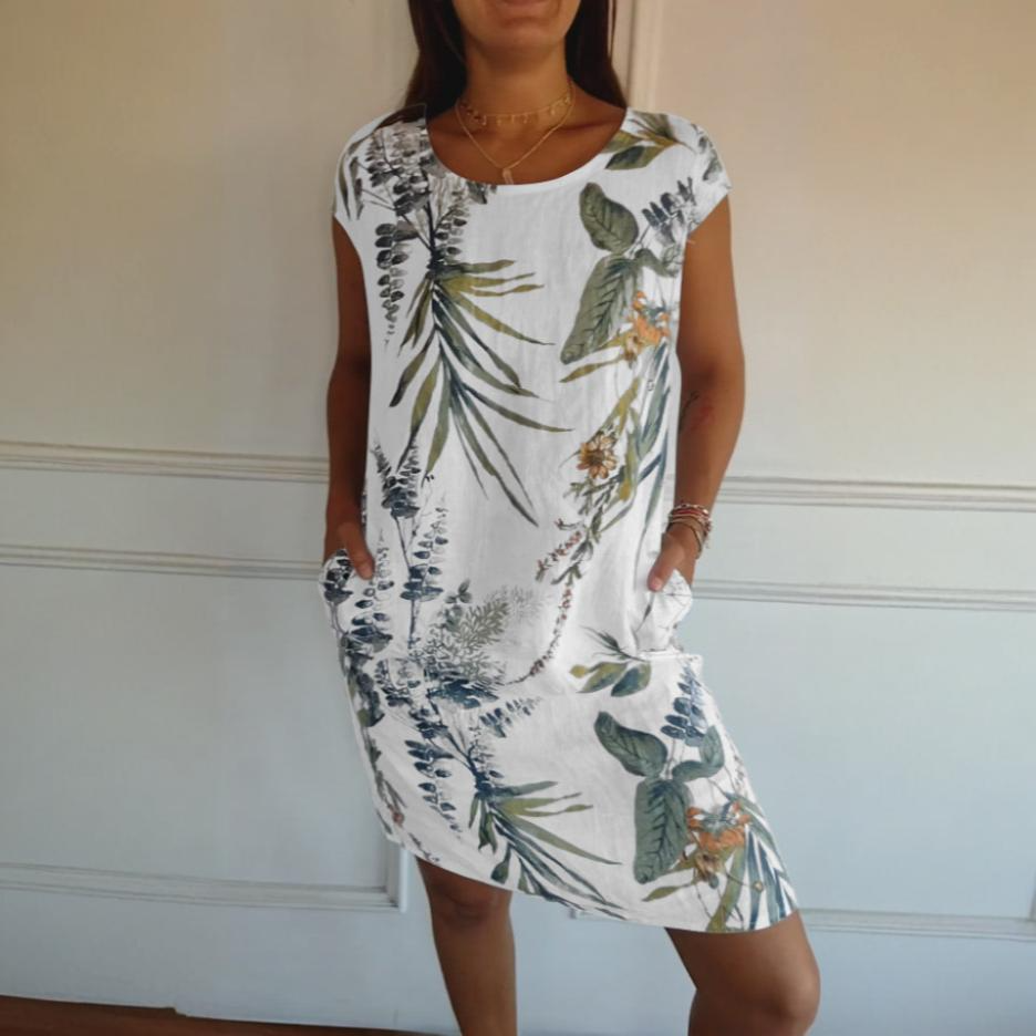 Morgane | Robe Confortable à Col Rond