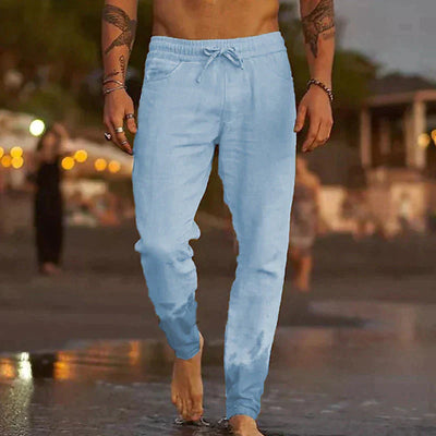 Kaiser – Pantalon en Lin Confortable et Décontracté pour Hommes