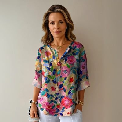 Arlène | Chemisier à motif floral