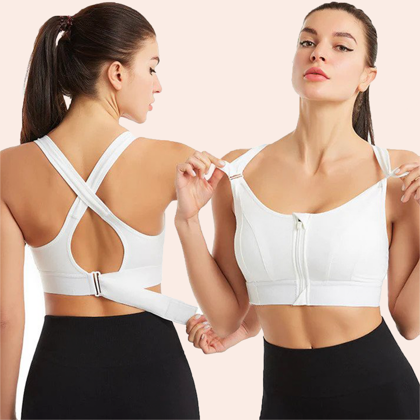 LIORA | Soutien-gorge de sport ActiveFit avec fermeture éclair sur le devant