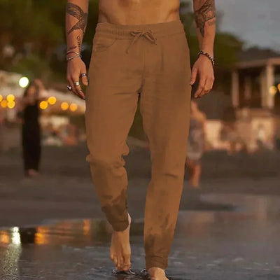 Kaiser – Pantalon en Lin Confortable et Décontracté pour Hommes