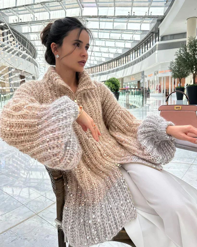 Sophie™ - Cardigan en soie scintillant et élégant