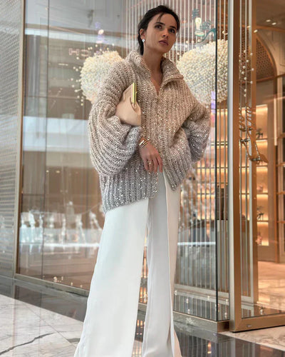 Sophie™ - Cardigan en soie scintillant et élégant