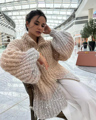 Sophie™ - Cardigan en soie scintillant et élégant