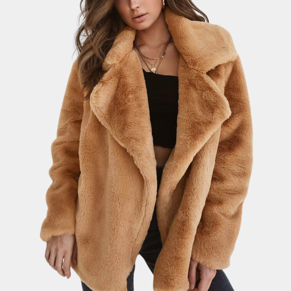 ASHLEY - Manteau d'Hiver Classique en Peluche pour Femmes