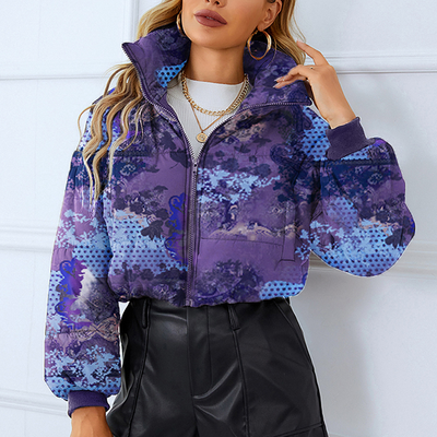 SINEM - Veste d'Hiver Courte Tendance pour Femmes