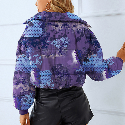 SINEM - Veste d'Hiver Courte Tendance pour Femmes