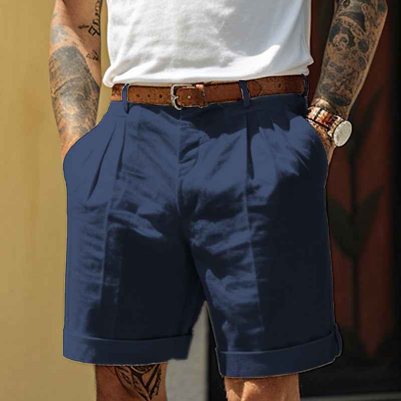 Short classique en lin-coton pour hommes - Egon