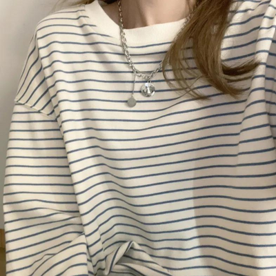 CHERYL - Sweatshirt à Rayures Décontracté pour Femmes
