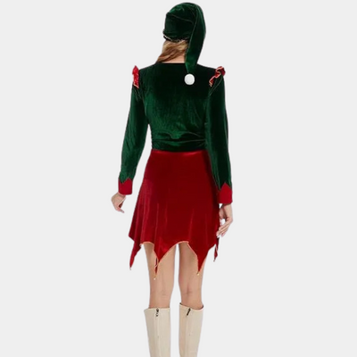 CHARLIZE - Robe de Lutin de Noël pour Femmes