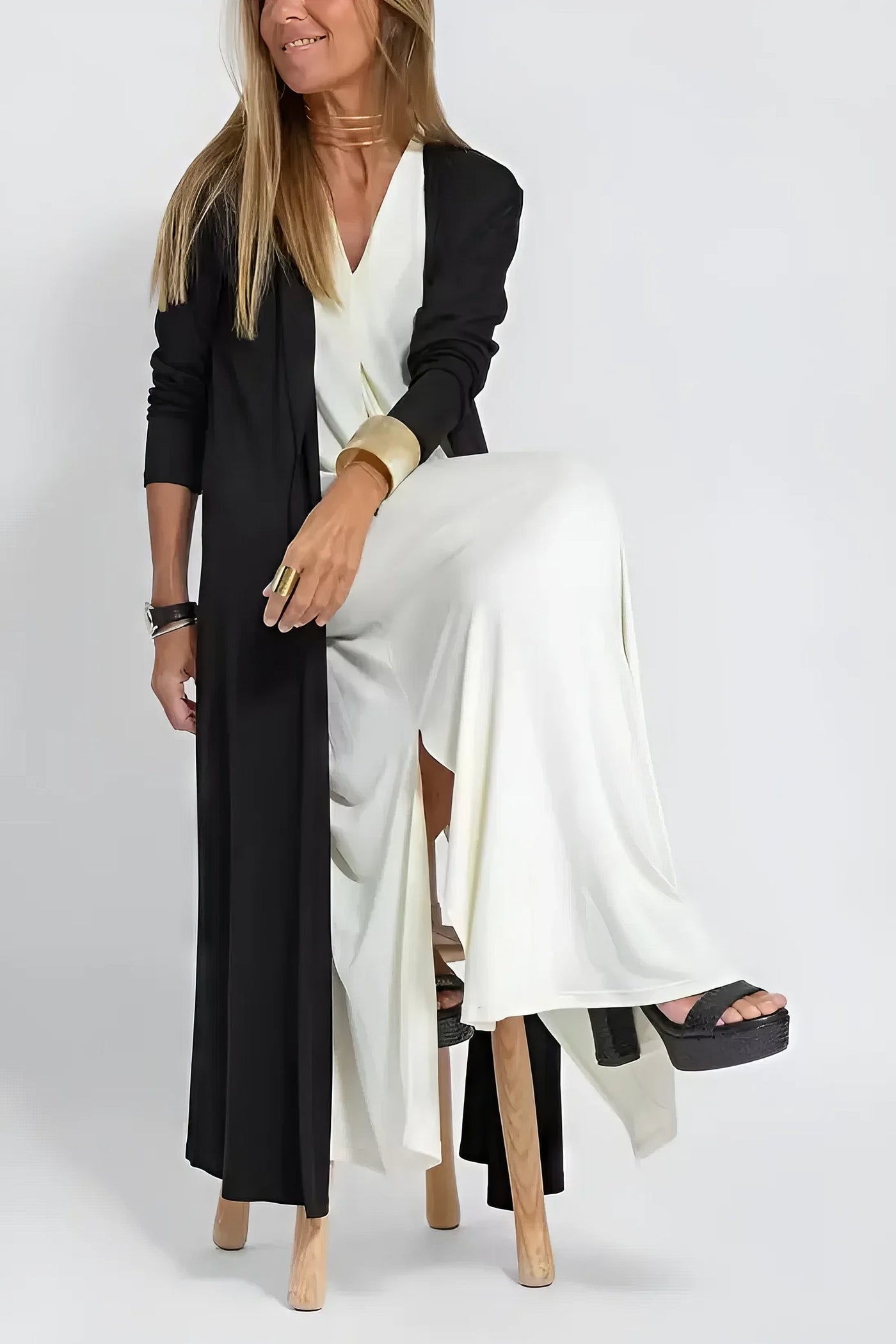 Lauren™ | Robe longue élégante + cardigan assorti OFFERT EN CADEAU