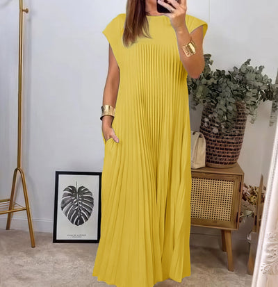 Sophie™ | Robe Plissée Simple Sans Manches