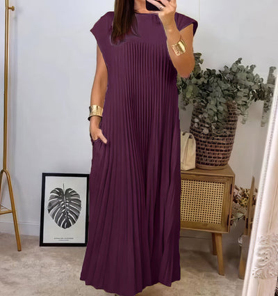 Sophie™ | Robe Plissée Simple Sans Manches