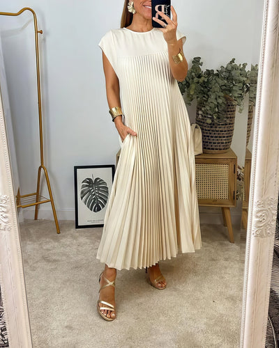 Sophie™ | Robe Plissée Simple Sans Manches