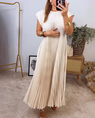 Sophie™ | Robe Plissée Simple Sans Manches