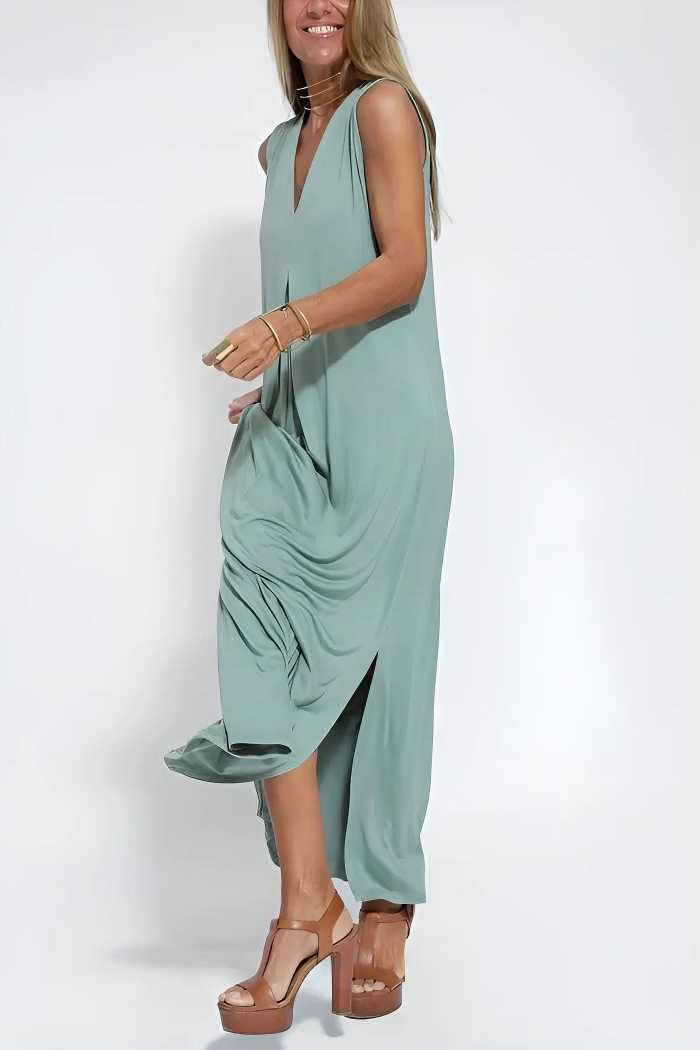 Lauren™ | Robe longue élégante + cardigan assorti OFFERT EN CADEAU