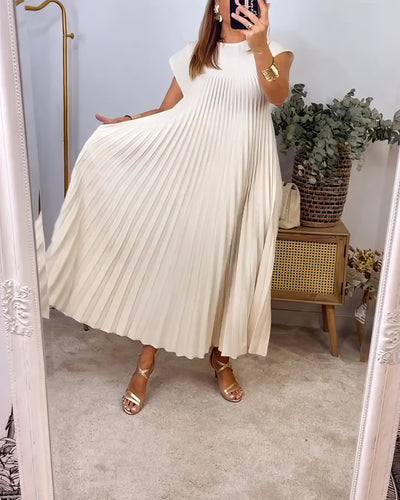 Sophie™ | Robe Plissée Simple Sans Manches