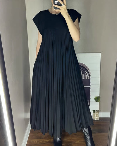 Sophie™ | Robe Plissée Simple Sans Manches
