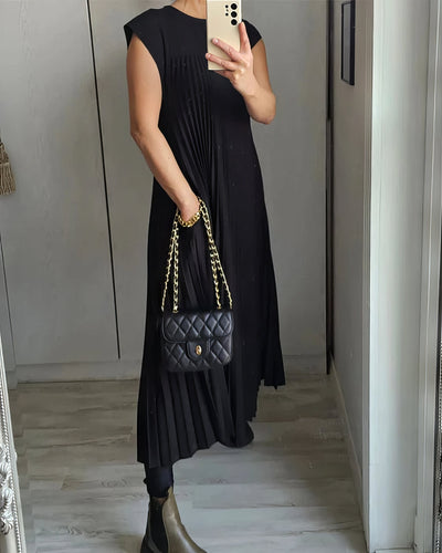 Sophie™ | Robe Plissée Simple Sans Manches