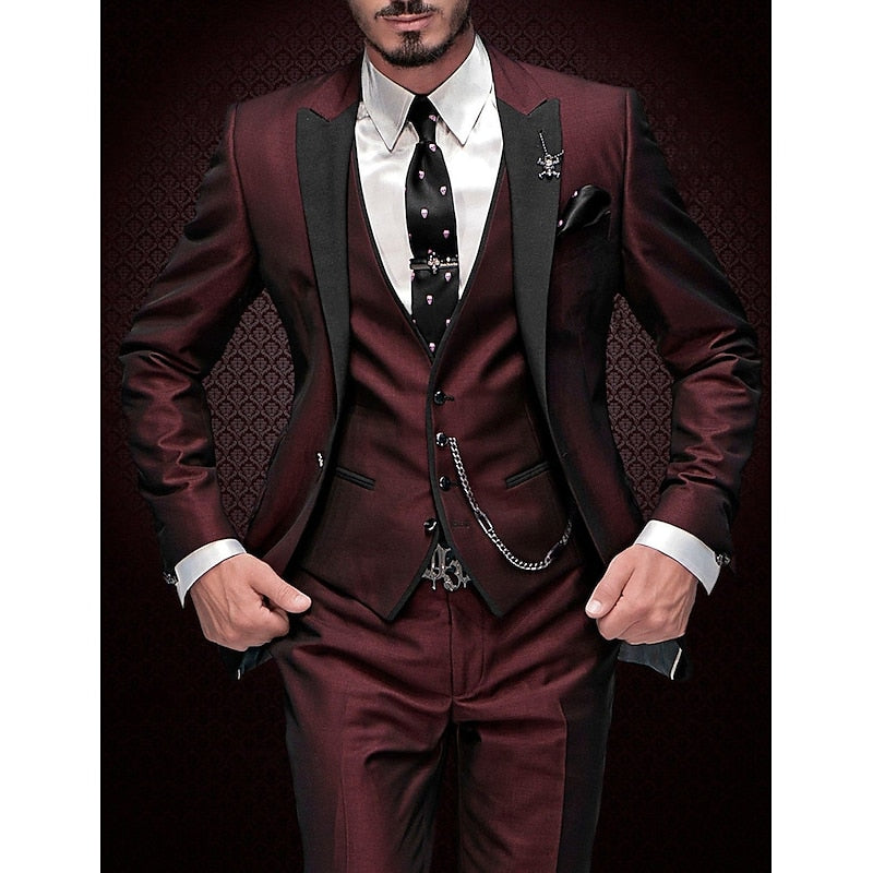 Ensemble en lin pour hommes : veste, gilet et pantalon