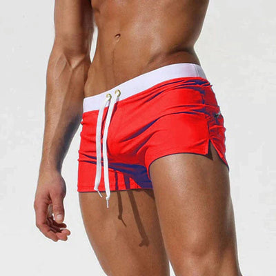 Short de bain homme – Coupe slim – Taille ajustable – Tissu respirant à séchage rapide