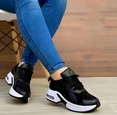 Baskets femme – Coupe ergonomique – Semelle coussinée – Tissu respirant – Bas profil